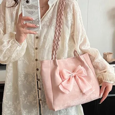Beautiful Classic Large Bow Tie Shoulder Bag